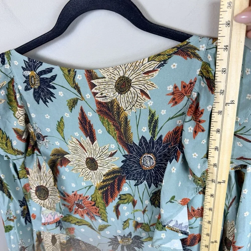 Spartina 449 Millie Ruffle Dress Women's Sz XS Riverside Station Vintage Floral - Picture 7 of 10